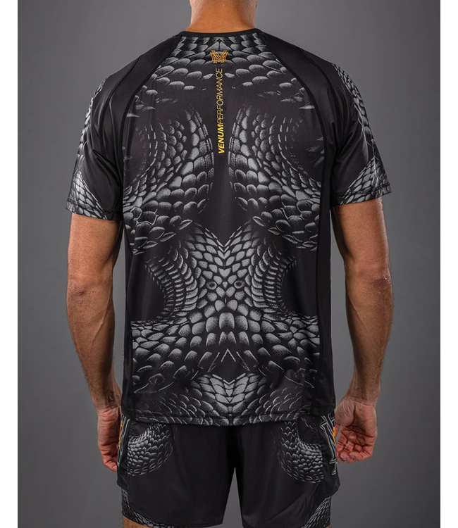 Venum Matupa Dry Tech T‑Shirt – Black/Grey/Gold | Fast‑Dry Sports Shirt for Combat Sports & Fitness