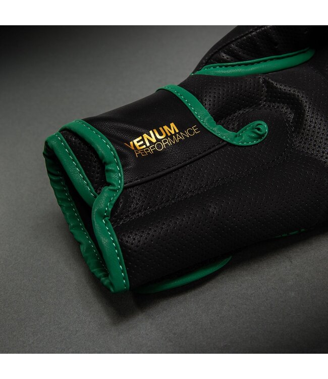 Venum Matupa Boxing Gloves – Black/Green/Gold | Premium Gloves for Kickboxing, Muay Thai & Training