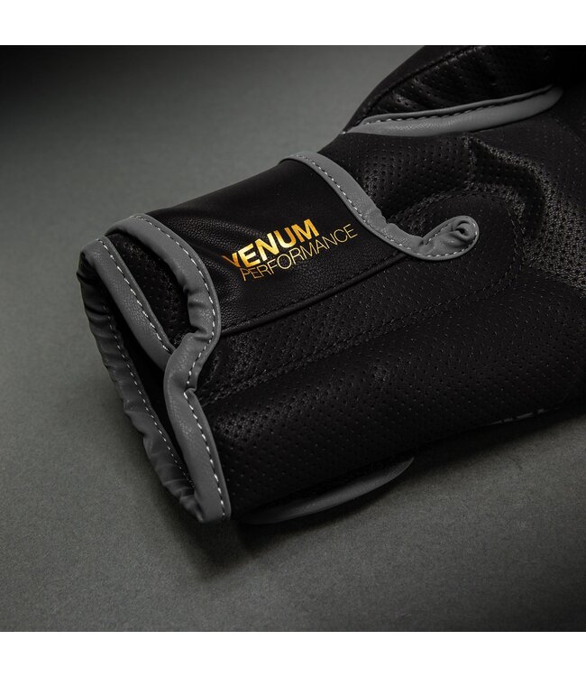 Venum Matupa Boxhandschuhe – Schwarz/Grau/Gold | Premium Handschuhe für Kickboxen, Muay Thai & Training