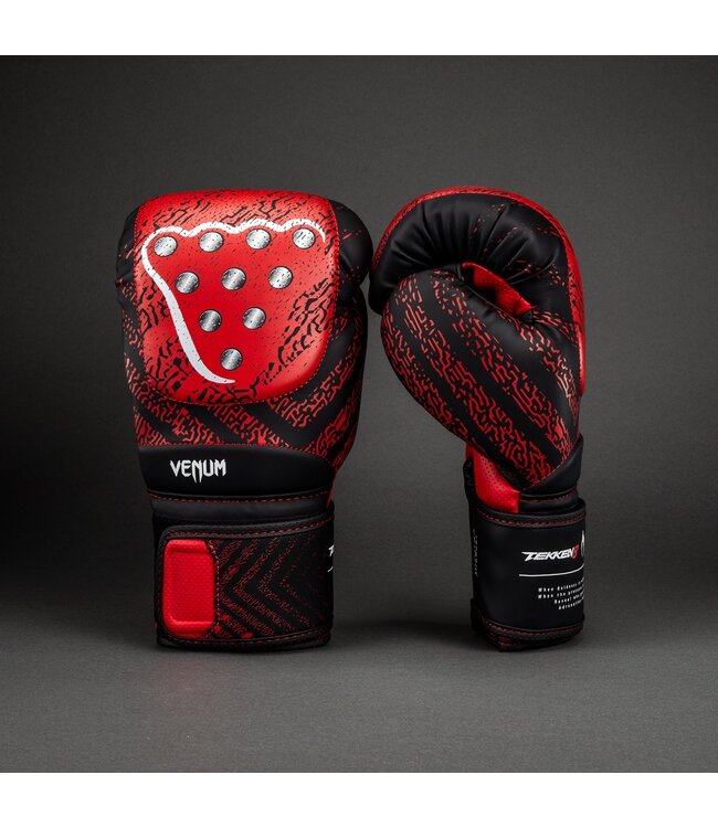 Venum x Tekken 8 Boxhandschuhe – Kazuya – Rot/Schwarz – Premium-Boxhandschuhe für Boxen, Kickboxen & Training – Limitierte Auflage