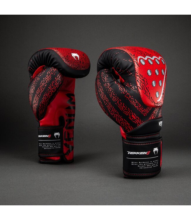 Venum x Tekken 8 Boxing Gloves – Kazuya – Red/Black – Premium Boxing Gloves for Boxing, Kickboxing & Training – Limited Edition