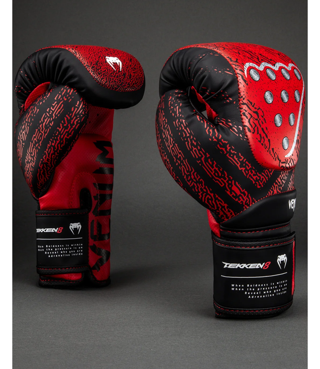 Venum x Tekken 8 Boxing Gloves – Kazuya – Red/Black – Premium Boxing Gloves for Boxing, Kickboxing & Training – Limited Edition