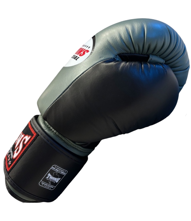 Twins Special BGVL3 Air Flow Boxing Gloves – Premium Leather – Olive green/Black