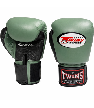 Twins Special Twins Special BGVL 3 Air Flow Boxing Gloves – Olive green/Black