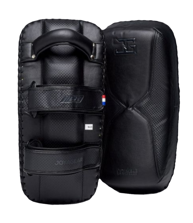Joyagear Performance Thai Pads – Professional Arm Pads for Powerful Kick & Strike Training – Black/Carbon