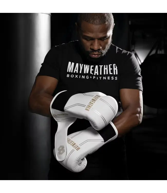 Hayabusa Mayweather Contender Boxing Gloves – White Gold – Comfortable Fit & Secure Wrist Support