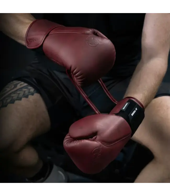 Hayabusa T360 Leather Boxing Gloves – Cabernet Red