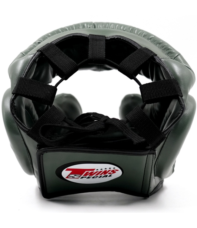 Twins HGL3 Headgear – Premium Sparring Protection for Boxing & Muay Thai – Olive Green