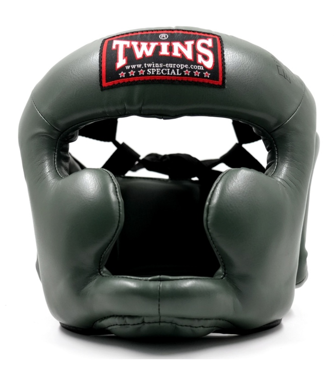 Twins HGL3 Hoofdbeschermer – Premium Headgear voor Sparren en Training – Olijfgroen