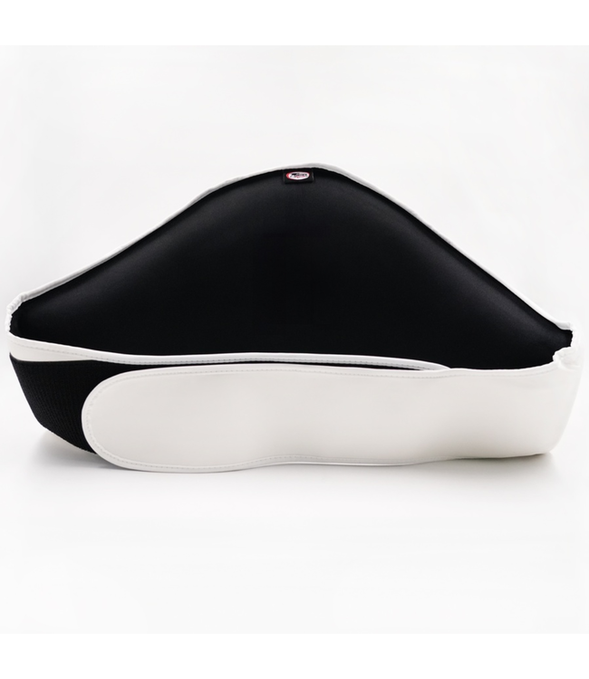 Twins BEPS3 Bauchschutz Belly Pad – Weiss – Leder Trainer Body Protector für Kickboxen & Muay Thai