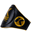 King Pro Boxing (KPB) Belly Pad – Schwarz/Gold – Bauchschutz für Trainer im Kickboxen & Muay Thai