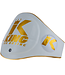 King Pro Boxing (KPB) Belly Pad – White/Gold – Coach Belly Protector voor Kickboksen & Muay Thai