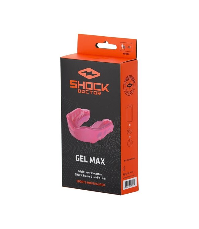 Shock Doctor Gel Max Mundschutz SDM‑1 – Gel‑Fit Liner (Erwachsene) – Pink