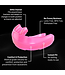Shock Doctor Braces Mouthguard – Silicone Instant‑Fit (Adult) – Pink