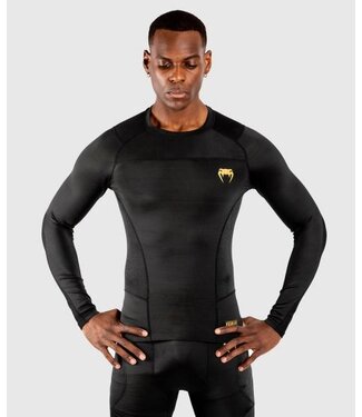 Venum Venum G‑Fit Rashguard L/S Zwart/Goud | Compression Shirt
