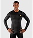 Venum G‑Fit Long Sleeve Rashguard – Compression Training Shirt – Black/Gold – MMA & BJJ Performance Top