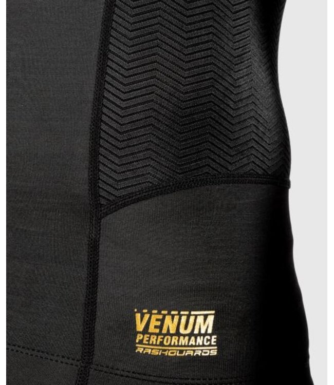 Venum G‑Fit Langarm Rashguard – Kompressionsshirt – Schwarz/Gold – Premium MMA & BJJ Trainingstop