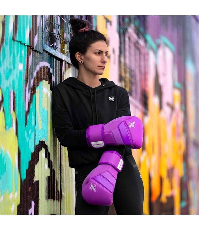 Hayabusa T3 Neon Boxing Gloves Neon Purple
