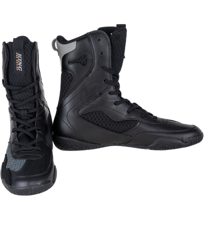 King Pro Boxing Apex Pro 1 Boksschoenen Zwart – Lichtgewicht Grip