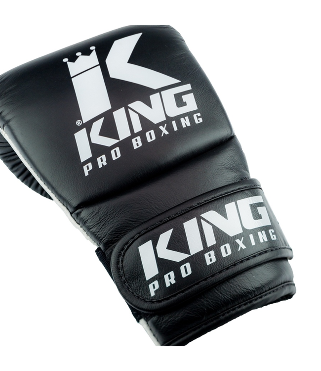 King Pro Boxing KPB/BM KPB Bokszak Handschoenen Leer Zwart Wit