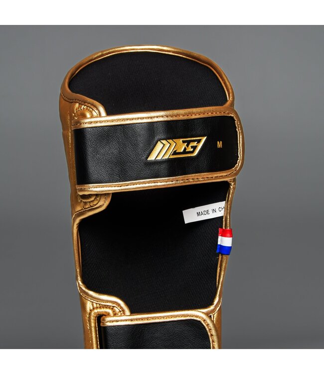 Joyagear Performance Schienbeinschoner Schwarz/Gold – Kickboxen & Muay Thai