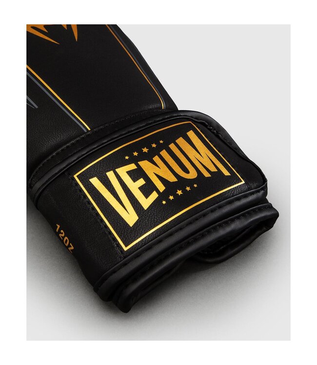 Venum Streamline Bokshandschoenen – Premium Kickboks Handschoenen – Zwart/Goud