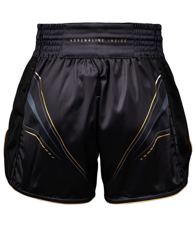 Venum Streamline Muay Thai Shorts - Premium Kickboxing Shorts - Black/Gold