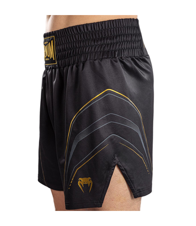Venum Streamline Boxing Shorts – Premium Lightweight Fight Shorts – Black/Gold