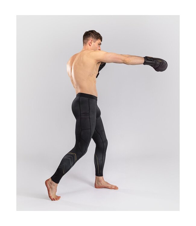 Venum Streamline Spats – Kompressionsleggings für MMA & BJJ – Schwarz/Gold