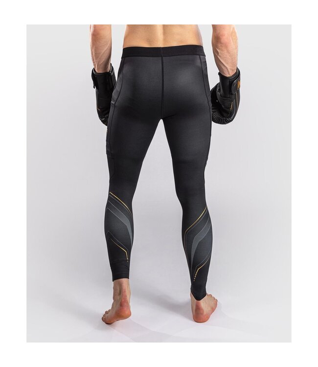 Venum Streamline Spats – Compression Leggings for MMA & BJJ – Black/Gold