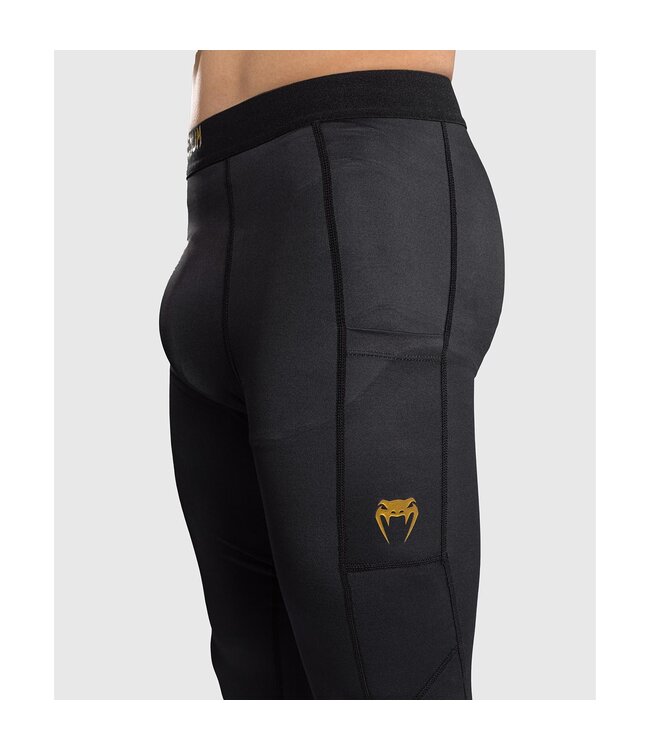 Venum Streamline Spats – Kompressionsleggings für MMA & BJJ – Schwarz/Gold