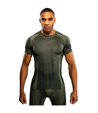 Venum Venum Stealth Kurzarm-Rashguard – Khaki/Dunkelgrün