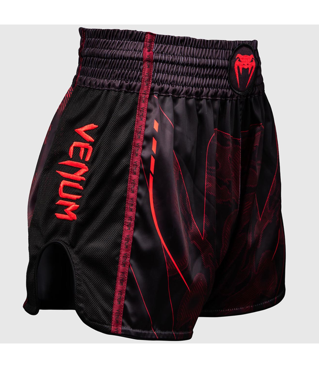 Venum Spectre Muay Thai Shorts Black/Red – Premium Kickboxing Shorts