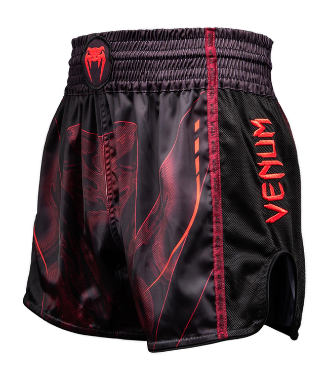 Venum Spectre Muay Thai Shorts Black/Red – Premium Kickboxing Shorts