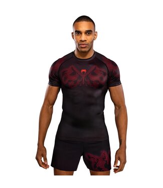 Venum Venum Spectre Rashguard met korte mouwen - Zwart/Rood
