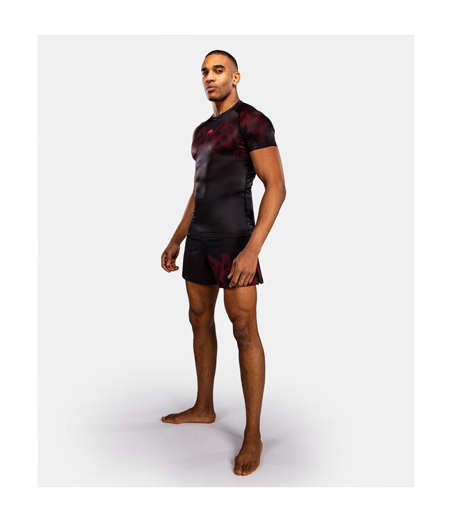 Venum Spectre Short Sleeve Rashguard Black/Red – Compression Top for MMA, BJJ, Kickboxing & Muay Thai