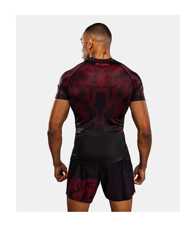 Venum Spectre Short Sleeve Rashguard Black/Red – Compression Top for MMA, BJJ, Kickboxing & Muay Thai