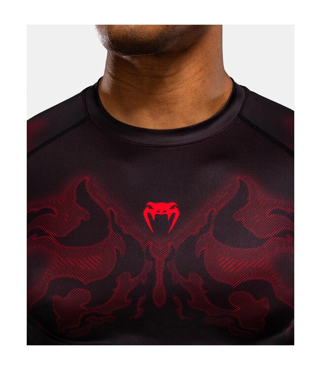 Venum Spectre Short Sleeve Rashguard Black/Red – Compression Top for MMA, BJJ, Kickboxing & Muay Thai