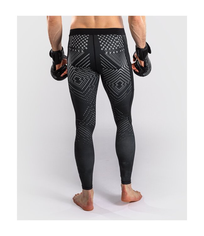 Venum Midnight Fury Spats – Premium Kompressionshose für MMA, BJJ & Training – Schwarz/Grau/Silber
