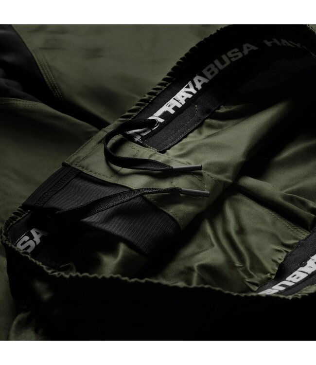 Hayabusa Apex Mid‑Thigh Fight Shorts – Recon Green – MMA & BJJ Trainingsshort