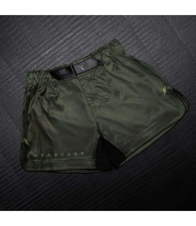 Hayabusa Apex Mid‑Thigh Fight Shorts – Recon Green – MMA & BJJ Trainingsshort