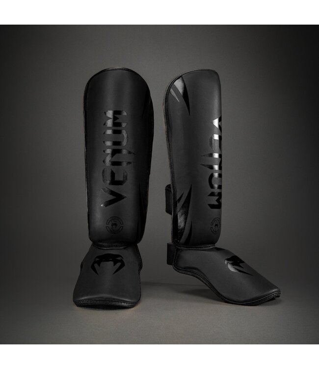 Venum CHALLENGER Kickboxing Standup Shinguards Matte Black