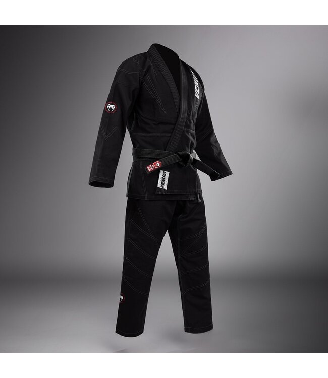Venum Elite 5.0 BJJ Gi – 450 GSM Pearl Wave Kimono mit Ripstop Hose und EVA‑Schaumkragen – Schwarz