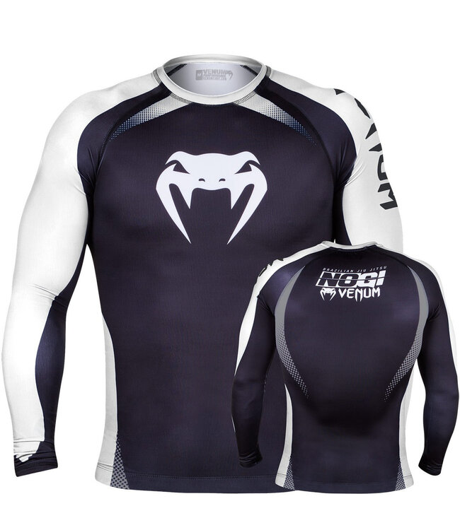 Venum NoGi IBJJF Approved Rashguard L/S Zwart Wit voor BJJ & Grappling