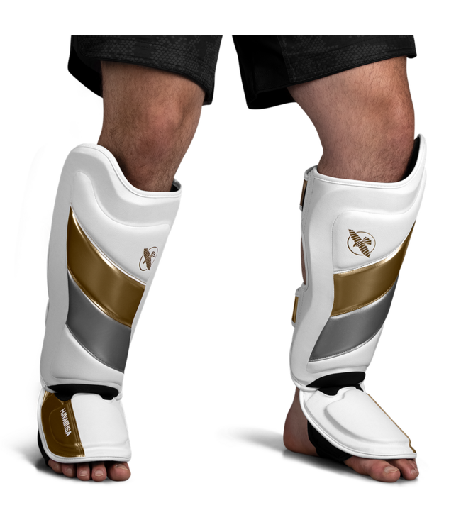 Hayabusa T3 Schienbeinschoner Weiss/Gold