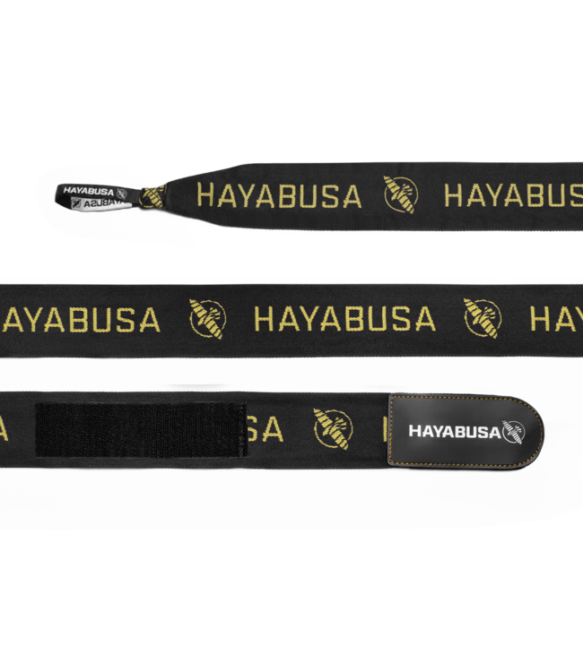 Hayabusa Deluxe Handwraps – Schwarz/Gold | Deluxe No‑Stretch Support