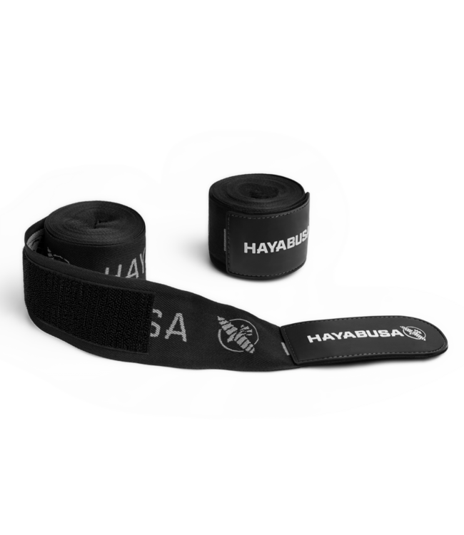 Hayabusa Deluxe Hand Wraps 450 cm – Boxbandagen – Schwarz/Weiss