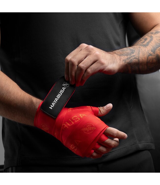 Hayabusa Deluxe Hand Wraps 450 cm – Boxing Hand Wraps – Red