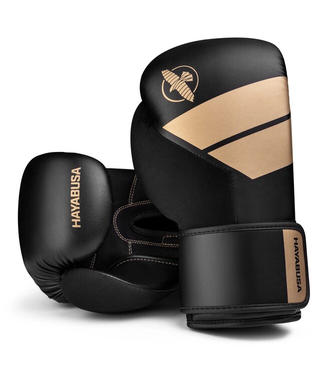 Hayabusa S4 Boxhandschuhe für Boxen und Kickboxen Schwarz/Gold