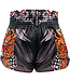 Twins Special BARONG Muay Thai Shorts – Handgefertigtes Satin – Schwarz/Orange